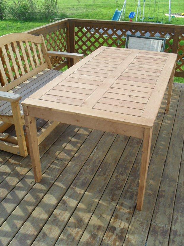 Diy Outdoor Dining Tables Abigal 绿, Teak Outdoor Table Plans